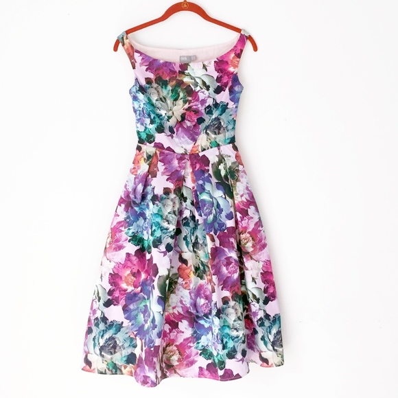 ASOS Dresses & Skirts - ASOS SPRING GARDEN floral cotton skater dress 0 xs